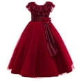 thumbnail image 2 of Girls Ruffles Tulle Flower Dress Ball Gown for Wedding Birthday Party, 2 of 6
