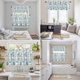 thumbnail image 6 of Green Garden Vintage Kitchen Curtains Sets for Windows 24 Inch Length, Modern Art Building Boat Tree Rod Pocket Window Treatments Tier Curtains and Valances Set for Bedroom/Bathroom, 6 of 8