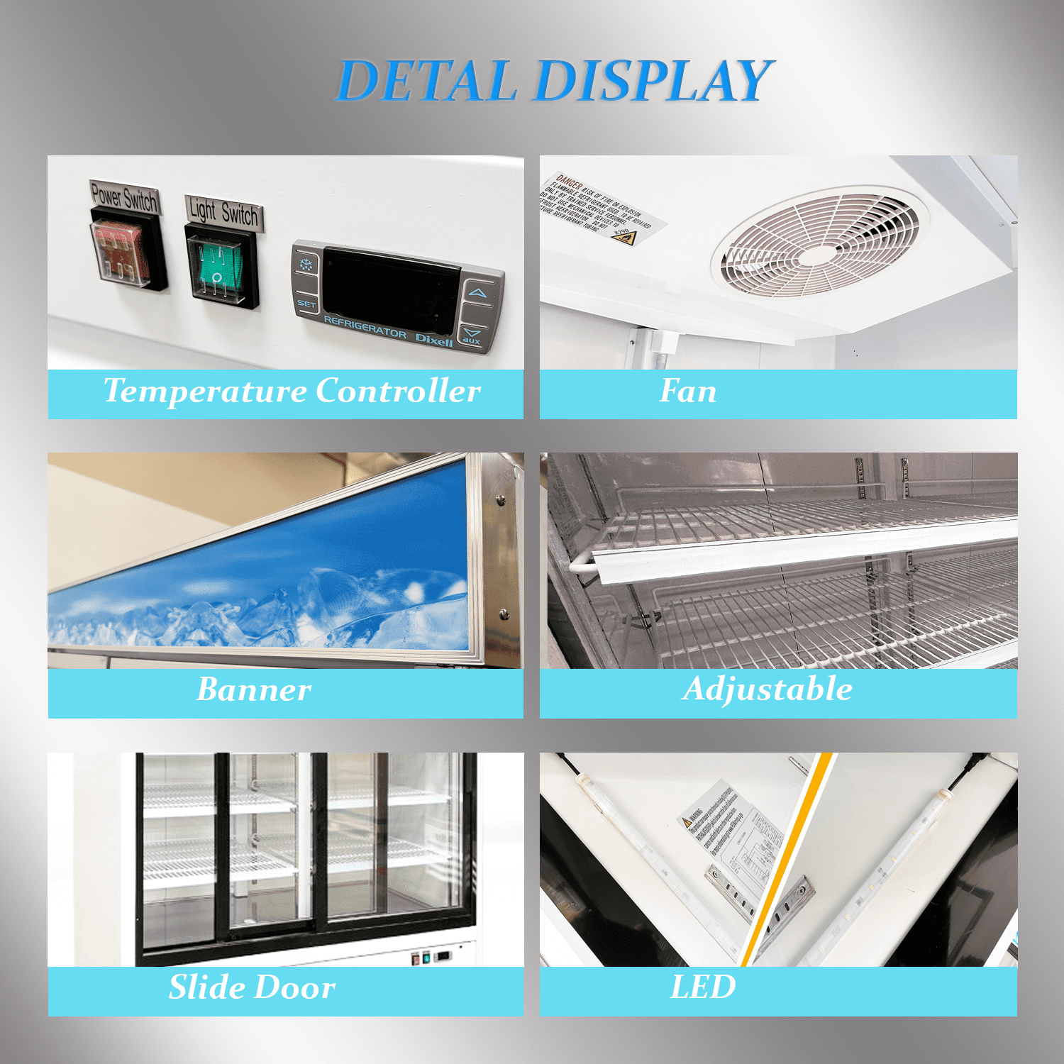 Cooler Depot Commercial 54 inchs 45 cu. ft, Glass door Merchandiser display Refrigerator, NSF Certified.