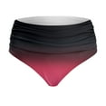 thumbnail image 4 of MNCEKFOD Swim Bottoms for Women High Waist Bikini Bottoms Swim Briefs Beach Shorts Ruched Bottom High Cut Swim Bottom Full Coverage Swimsuit Bottom Sports Yoga Shorts Swimbottom Brick Red S, 4 of 5