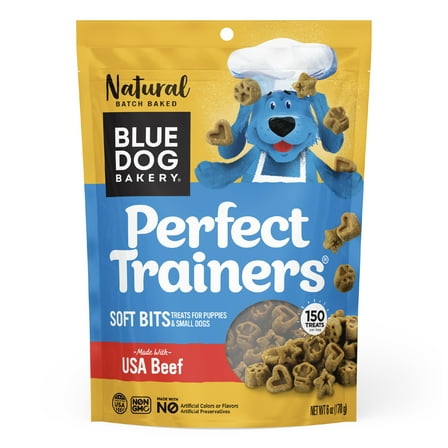 Blue Dog Bakery Perfect Trainers Beef Soft Training Biscuit Treats for Dogs, 6 oz. Bag