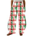thumbnail image 2 of LEBONYARD Women's Wide Leg Trousers,Womens Trouser Pants,Women Casual Printing Pockets Elastic Mid-Waist Comfortable Wide-Legged Loose Pants Multicolor S, 2 of 5