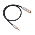 thumbnail image 2 of 0.3m Jack 3.5mm Plug To 3-Pin Mini XLR Adapter Cable Cord for Camera Headphone, 2 of 10