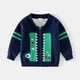 thumbnail image 5 of Gibobby Chaqueta de invierno para niñosNiños pequeños Bebés Niñas Niños Suéter Abrigo Invierno Manga Larga Animados Dinosaurio Suéter Punto Cálido Cremal(Marina, 10-12 Años), 5 of 5