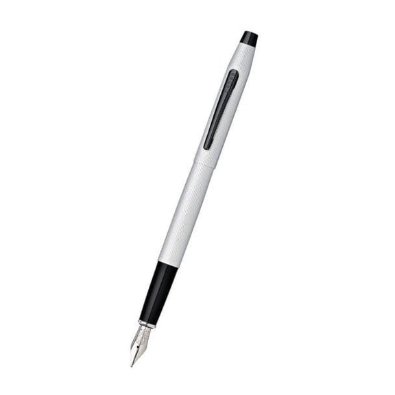 Cross Classic Century Brushed Chrome Fountain Pen with Fine Nib