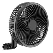 Dual-Motor Clip Fan 2-Pack for Grow Tents 10 Speed Levels 125 CFM Airflow 45/90 Degree Oscillation USB Powered Quiet Operation