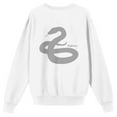 thumbnail image 3 of Harry Potter Slytherin Mascot Adult White Crew Neck Long Sleeve Sweatshirt-Medium, 3 of 4