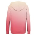 thumbnail image 4 of Chandails à Capuche Décontractés à la Mode pour Femmes à Manches Longues Imprimés, Chandails à Fermeture Éclair, Manteau avec Poche, Blanc, TTG, 4 of 6