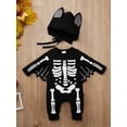 thumbnail image 3 of GYRATEDREAM My First Halloween Outfits Bat Costume Newborn Infant Baby Boy Girl Clothes Jumpsuit Bodysuit Romper with Hat 0-18 Months, 3 of 10