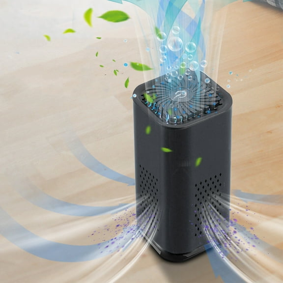 AuroraX Portable Air Purifier for Home and Car, Hepa Filter Fume and formaldehyde Eliminator, Mini Odor and Dust Remover Gift for Home Car(Black)