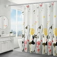 thumbnail image 7 of VOTRUDI No-Hole EVA Shower Curtain Set - Waterproof Multicolor Printed Bathroom Curtain with 8 Hanging Loops, 70x47 Inch for Dorms & Hotels,71x47in, 7 of 7