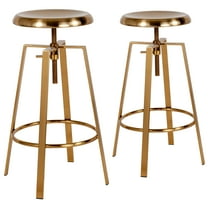 Flash Furniture Toledo Industrial Barstool, Gold, Set of 2