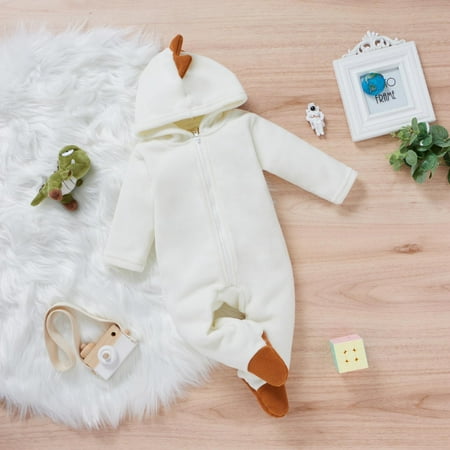 

DAETIROS Versatile Romper Cute Comfy Jumpsuit Hooded Girls Trousers White
