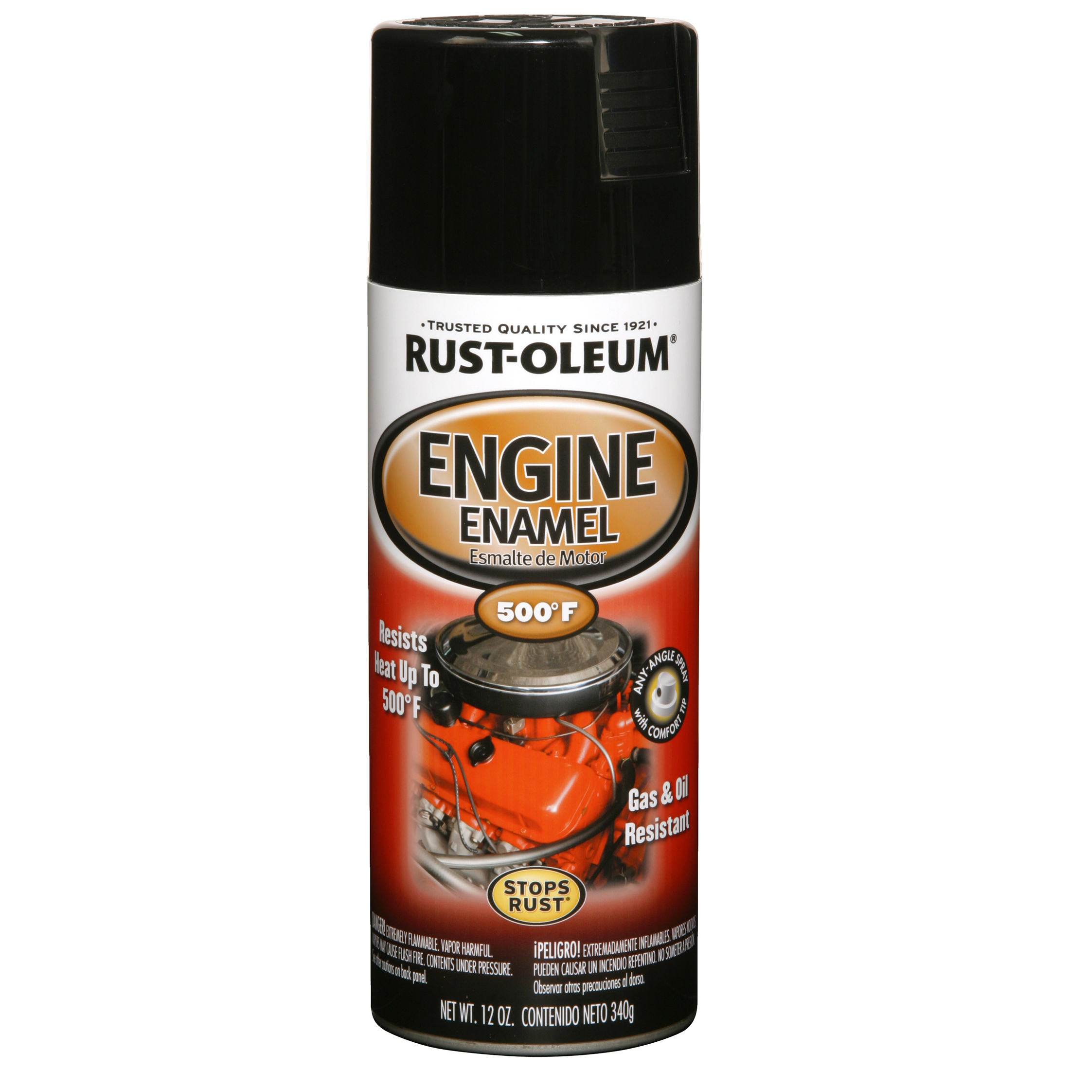 Black, Rust-Oleum Automotive Engine Enamel Gloss Spray Paint-248932, 12 oz - image 2 of 10