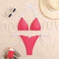thumbnail image 4 of Vividxx Bikini Sets For Women Polka Print Two Piece Swimwear Bikini With Push Up Underwire And Crisscross Back Straps Summer Comfortable Vacation Beachwear, 4 of 5