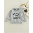 thumbnail image 2 of Gureui Toddler Infant Baby Boys Girls Casual Pullovers, Long Sleeve Round Neck Letter Print Ribbed Cuffs Sweatshirts, 2 of 8