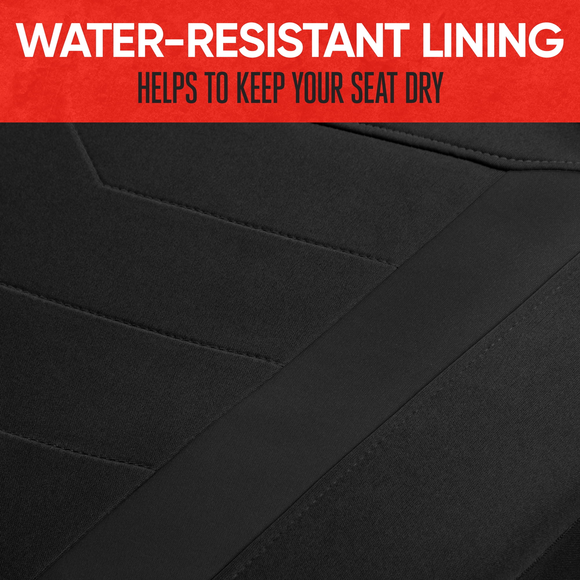 Motor Trend SpillGuard Seat Covers for Cars Trucks SUV ‚ Waterproof Car Seat Covers with Neoprene Lining, Automotive Seat Cover Set for Front Seats, Interior Car Accessories(Black)