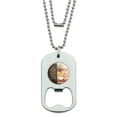 thumbnail image 1 of The Hours Between Coffee and Wine Really Have No Purpose Funny Humor Military Dog Tag Bottle Opener Pendant, 1 of 4