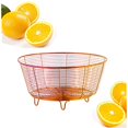 thumbnail image 2 of QIBOORUN Fruit Basket Bowl Stainless Steel Fruit Storage Basket Wire Bowl for kitchen with Bread Vegetables, Sleek Design With Sturdy Steel Construction -Red, 2 of 4