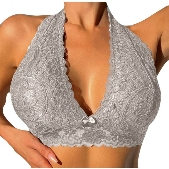 Diufon Womens Lace Bras Solid Color Full Coverage Soft Bras Underwireless Comfy Bras