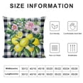 thumbnail image 6 of HENGT   Set of 2 Lemon Wreath Summer Pillow Covers Home Outdoor Square Indoor Decorative Throw Pillows, 6 of 6