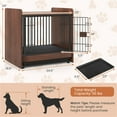 thumbnail image 3 of Pefilos 25" Dog Crate Furniture, Indoor Dog Kennel with Removable Tray and Lockable Door, Decorative Pet Cage Dog House, Brown, 3 of 8