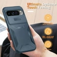 thumbnail image 3 of KOMI for Google Pixel 9/9 Pro Case with 1 Screen Protector, Built-in Slide Camera Cover, Military Grade Drop Protection, Heavy Duty Rugged Shockproof Protective Phone Cover, Blue, 3 of 5