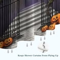 thumbnail image 6 of Happy Halloween Pumpkin Ghost Shower Curtains,Reusable Spider Bat Bathtub Curtains with Hooks Vintage 72x72 in Polyester Curtains for Thanksgiving Day Fall Party Home Decor, 6 of 6