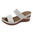 thumbnail image 3 of Mostsola Womens Wedge Sandals Summer Platform Heels Comfortable Slip on Shoes Open Toe Slippers, 3 of 9