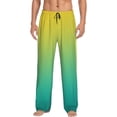 thumbnail image 1 of Fotbe Teal To Yellow Gradient Pantalones de Pijama para Hombre, Pantalones de Dormir, Pantalones de Casa con Cintura Ajustable y Bolsillos-XX-Large, 1 of 6