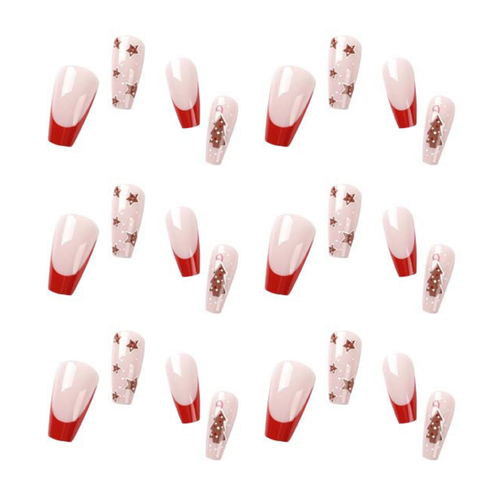 CXDa Faux Nails 24Pcs Nail Art Long Lasting Fashion Press on Detachable