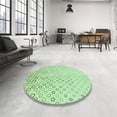 thumbnail image 3 of Ahgly Company Indoor Round Patterned Mint Green Area Rugs, 6' Round, 3 of 6