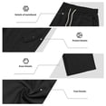 thumbnail image 4 of PNTUTB Men's Casual Solid Color Elastic Waist Drawstring Loose Comfortable Wide Leg Pants with Pockets, 4 of 6