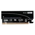 thumbnail image 2 of Injueey Adaptador profesional de SSD a PCI-e 4,0 Gen4, convertidor de tarjeta PCIE X16 ligero con carcasa de aluminio, tarjetas de extensión a Cables de computadora Negro, 2 of 6