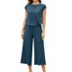 thumbnail image 1 of ICHUANYI Liquidación 2 piezas moda mujer cuello redondo sólido manga corta Top + pantalones de bolsillo sueltos traje ICHUANYI WER202308251615, 1 of 7