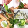 thumbnail image 3 of Leaf Stripper, Stainless Steel 5 Blade Kitchen Scissors,Peelers for Kitchen,for Chopping Chive, Vegetables, Salad,Collard Greens, Parsley, Rosemary As Christmas gifts, 3 of 4