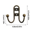 thumbnail image 3 of Dusknt Wall Mounted Coat Hook, Heavy Duty Double Prong Hook for Kitchen Bathroom Door, Space Saving Hanger for Robes Towels, 3 of 5