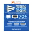 thumbnail image 7 of BUILDMART - 36" Linear Slot Diffuser - 2 Slot - Double Slot - White Decorative Air Vent - Modern AC Vent Cover for Ceiling, Walls & Floors - Texas Buildmart, 7 of 7