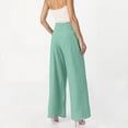 thumbnail image 6 of Dwellite Women Linen Palazzo Pants Summer Boho Wide Leg High Waist Casual Lounge Pant 2026 Beach Travel Vacation Trousers Mint Green L, 6 of 6