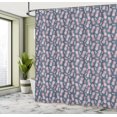 thumbnail image 5 of Ambesonne Tropical Shower Curtain, Vintage Island Pineapples, 69"Wx84"L, Rose and Slate Blue, 5 of 5