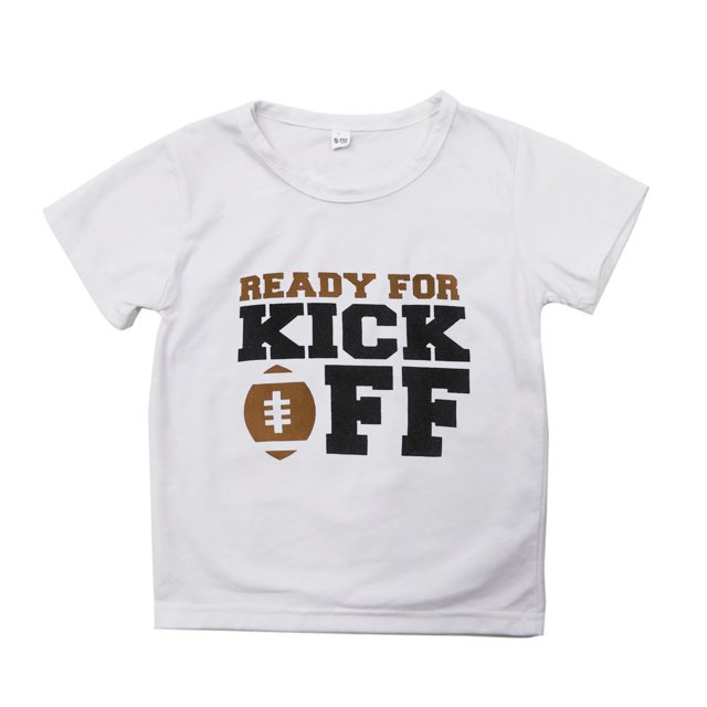 WEAIXIMIUNG Chemises pour Adolescents Chemises pour Enfants Adolescents Manches Courtes Rugby Football Imprimés Lettres T-Shirt Garçons Filles Fans Hauts