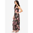 thumbnail image 3 of Roaman's Women's Plus Size Sleveless Hand-Crinkled Button-Front A-Line Maxi – Curvy Breezy Dress, 3 of 5