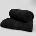 thumbnail image 2 of Soft Textiles 12 Pack Black Color Salon Towel Premium Hotel, Salon & Gym Hand Towels, 100% Cotton, 2 of 9