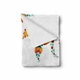 thumbnail image 2 of Japanese Soft Flannel Fleece Blanket, Ornate Japanese Watercolor Flower Motif Environment Inspired Artwork Image Print, Cozy Plush for Indoor and Outdoor Use, 60" x 80", Orange Green, by Ambesonne, 2 of 6