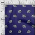 thumbnail image 1 of oneOone Cotton Flex Fabric Elephant Block Print Fabric BTY 40 Inch Wide, 1 of 4