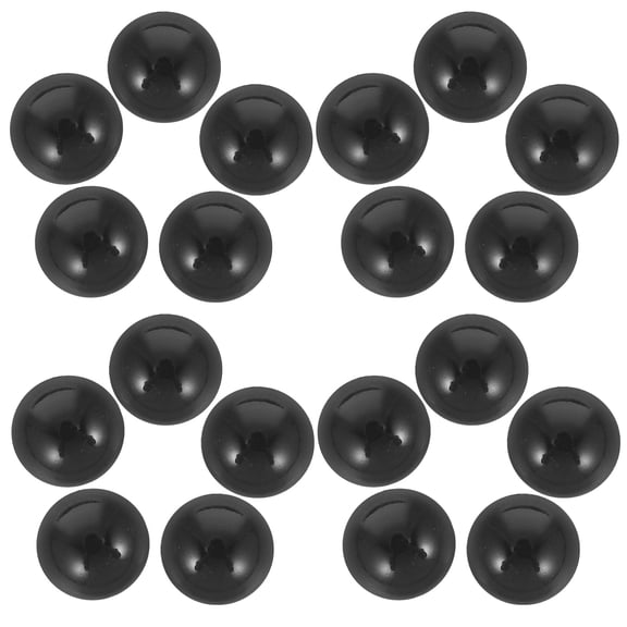 ELAYARD 400 Pieces Flat Back Black Craft Eyes for Crochet Dolls, Plush Animals, Decorations and Toy Making