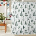 thumbnail image 6 of Merry Xmas Green Christmas Tree Shower Curtain for Bathroom, Winter Farm Pine Tree Waterproof Shower Curtains Washable Quick Dry with Hooks Bathtub Curtains 36x72IN, 6 of 9
