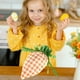 thumbnail image 5 of Bolsa de regalo con forma de zanahoria y conejito de Pascua para dulces | Bolsa de tela para fiestas, ideal para la búsqueda de huevos de Pascua y celebraciones infantiles | Decoración rosa,, 5 of 6