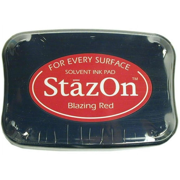 StazOn Solvent Ink Pad Large Blazing Red