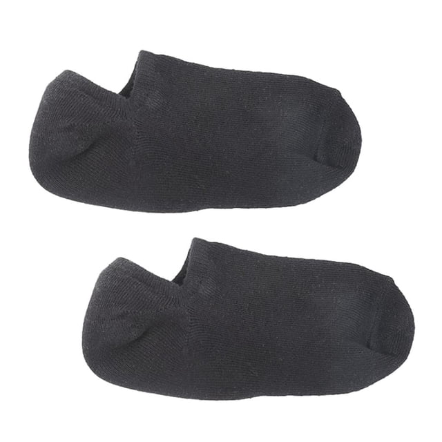 Calcetines de gel de spa hidratantes para talones secos y agrietados, cuidado de la piel de los pies para mujeres Negro